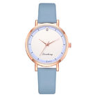 WJ-8447 New Fashion Women Good Quality Many Colors Alloy Watch Case Pu Leather Bracelet Watch